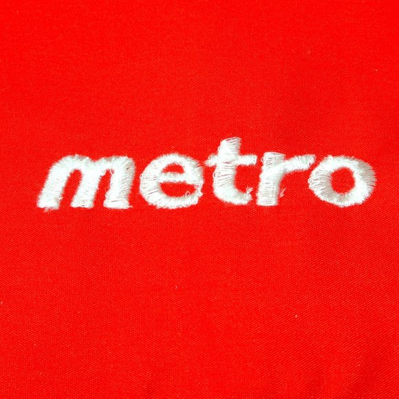 METRO Grocery Store Employee Uniform Polo Shirt Red NEW Size M Medium - Picture 5 of 5